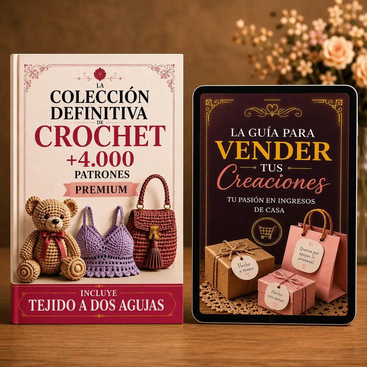 🌸 La Colección Definitiva de Crochet + Tejido a Dos Agujas, Edición Premium